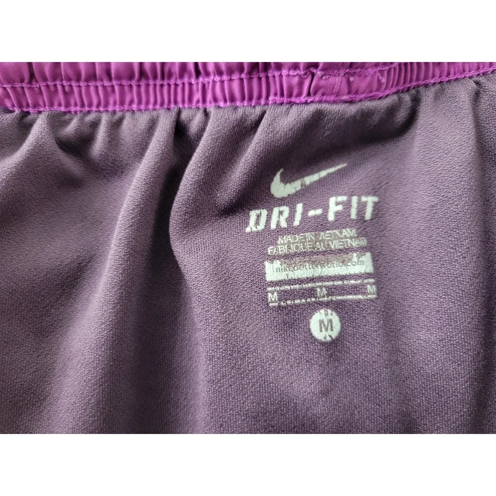 Nike Dri-Fit Womens Running Shorts Purple Size Medium Lined Excellent Pre-owned